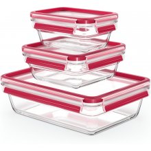 Emsa Clip&Close Glass Food Storage Box 3...