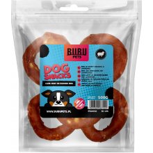 Bubu Pets lamb meat on rawhide ring 500g