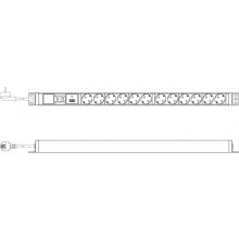 DIGITUS PDU 1HE 12xSchuko 16A Ausgänge...
