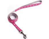 Record OSSICINI NYLON LEASH SMALL BONES PINK...