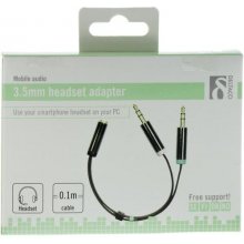 Deltaco AUD-202 audio cable 0.1 m 2 x 3.5mm...