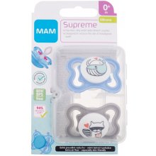 MAM Supreme Silicone Pacifier 2pc - 0m+ Blue...