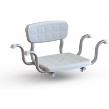 Timago Recessed bath bench with back rest 2...