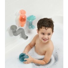 Boon Building Bath Toy Tubes Blue Multi