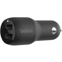 Belkin Dual USB-A Car Charger 12W x2 Black