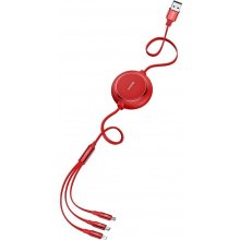 Baseus CABLE USB TO 3IN1 1.2M/RED CAMLT-JH09...
