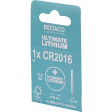DELTACO Ultimate Lithium batterie 3V, CR2016...