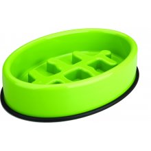 MPETS Slowfeed bowl for pets, oval, green