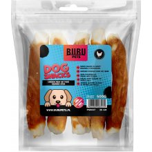 Bubu Pets chicken meat on thick rawhide...