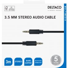 Deltaco Audio cable 3.5mm, gold-plated, 3m...
