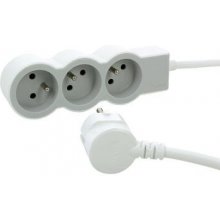 Extension cable 3x2P+Z 1,5m White/grey