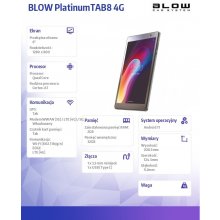 Tahvelarvuti BLOW Tablet PlatinumTAB8 4G