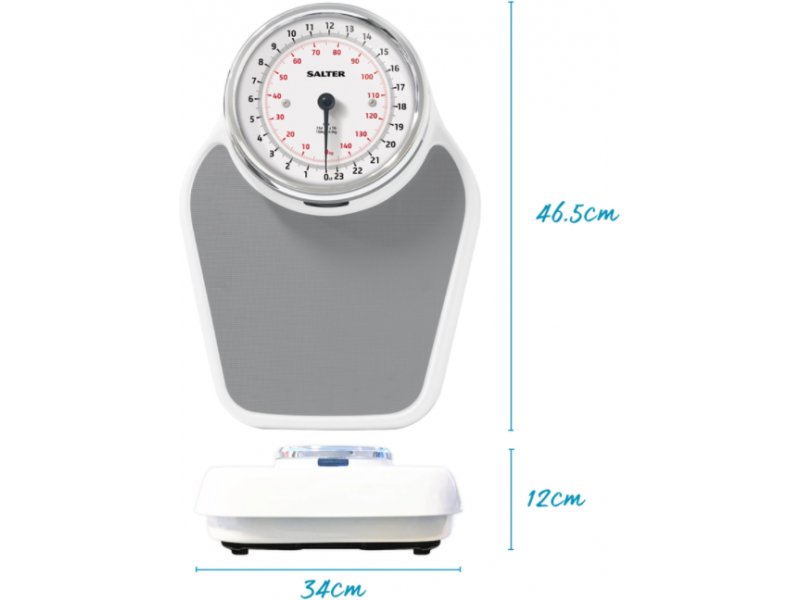 Salter Doctor Style Mechanical Bathroom Scales, White And Black