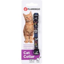 Flamingo Cat Collar Ziggi Black 20-35cm...