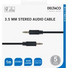 Deltaco Audio cable 3.5mm,gold-plated, 1m...