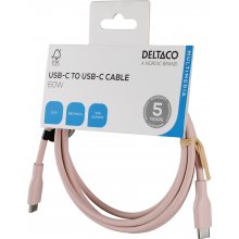 DELTACO USB-C - C charging cable, USB2.0...