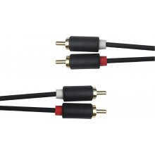 Deltaco Audio cable 2xRCA, gold-plated...