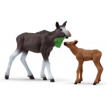 SCHLEICH Wild Life 42603 Moose Cow with Calf