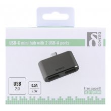 DELTACO USB-C hub IMP USB 3.1, BC 1.2, 100W...