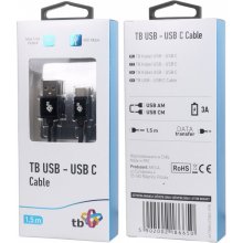 TB Cable USB - USB C 1.5 m black tape...