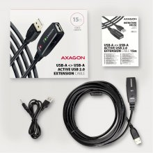 AXAGON ADR-215 USB 2.0 A-M -> A-F act 15m...