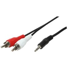 LogiLink 1x3.5mm - 2xRCA, 5m audio cable...