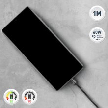 Tellur Minimalist USB-C to USB-C Cable 3A 1m...