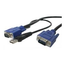 StarTech.com 15 ft Ultra-Thin USB 3-in-1 KVM...