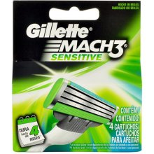 GILLETTE Mach3 Sensitive 4pc - Replacement...