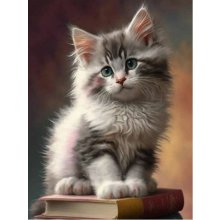 Norimpex Diamond Mosaic - Kitten on Books