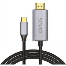 Savio USB-C to HDMI 2.0B cable 2m silver...