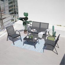 Mirpol Garden furniture set RIVET black