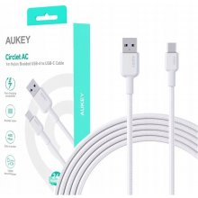 AUKEY CB-NAC1 White Nyl on cable USB C - USB...