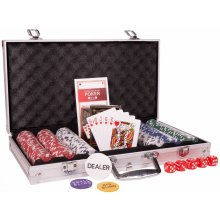 Poker chips in an aluminum case