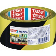 Tesa Ohutusteip, 66m x 50mm, must/kollane
