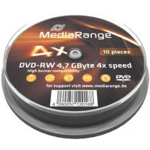 MediaRange DVD-RW 4,7GB 10pcs Spindel 4x