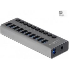 DeLOCK External 5 Gbps USB Hub with 10 Ports...
