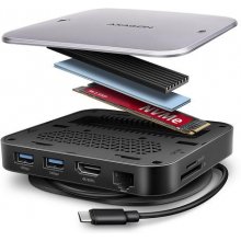 AXAGON HMC-UFO USB-C Hub M.2 SATA/NVMe 1...