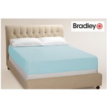 Bradley Fitted Sheet, 120 x 200, light blue