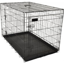 Flamingo black metal cage for the Mezo dog M...