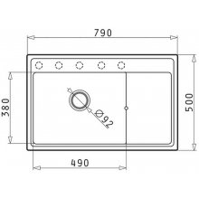 PYRAMIS Set - CAMEA (79X50) 1B 1D L sink +...