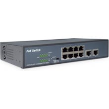 DIGITUS 8-Port Fast Ethernet PoE Switch + 2...