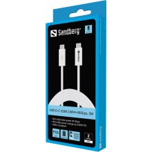 SANDBERG 136-57 USB-C 240W PD 40Gbps 2m USB...