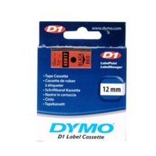 DYMO D1 Standard - Black on Red - 12mm