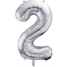 PartyDeco Foil Balloon, nr 2, 35 cm