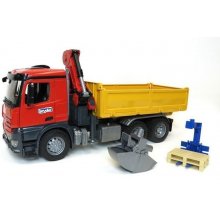 BRUDER MB Arocs construction site truck with...