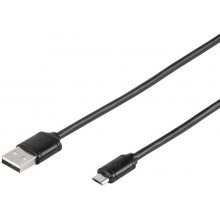 Vivanco kaabel microUSB - USB 1m, must...
