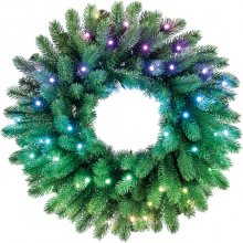 Twinkly Pre-lit Wreath Smart LED 50 RGBW...