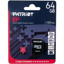 Mälukaart Patriot #Karta microSDXC 64GB V30