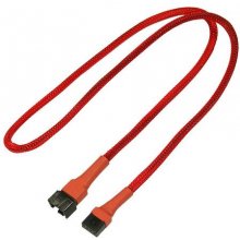 Nanoxia Kabel PWM Verlängerung, 60 cm, rot